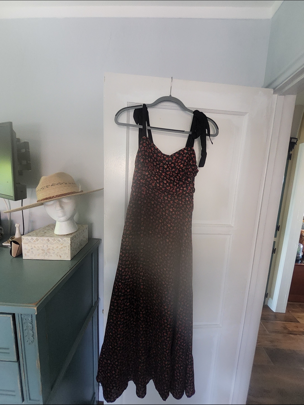 Tie Shoulder Maxi Dress